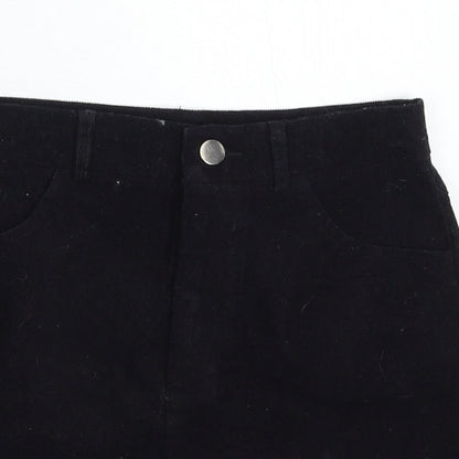 SheIn Womens Black  Corduroy Mini Skirt Size XS