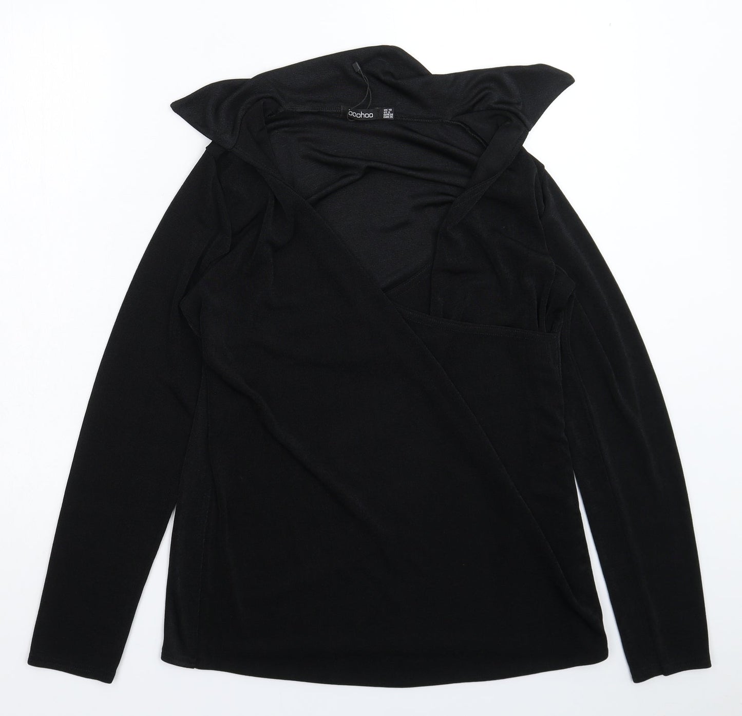 Boohoo Womens Black   Basic Blouse Size 10