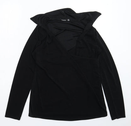 Boohoo Womens Black   Basic Blouse Size 10