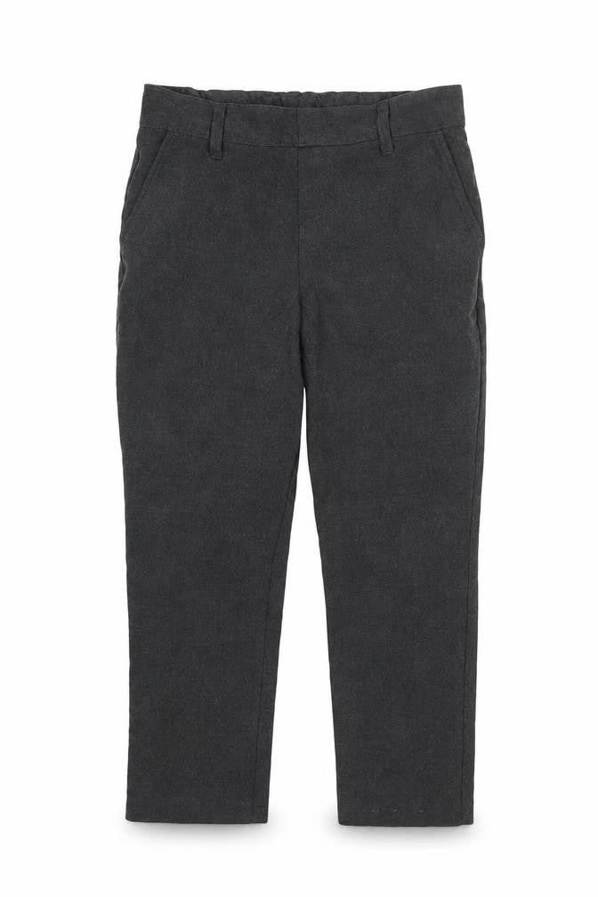 Front view of Marks & Spencer boys’ grey capri trousers, size 4-5, years
