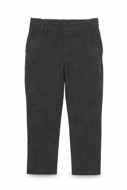 Front view of Marks & Spencer boys’ grey capri trousers, size 4-5, years