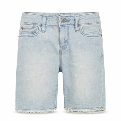 Front view of Gap boys’ blue chino shorts, size 5, years