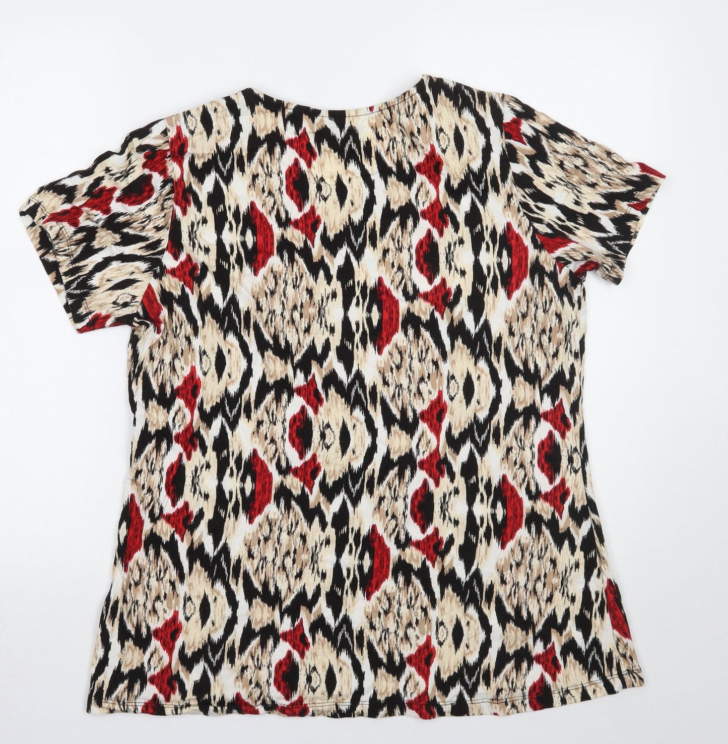 Isle Mens Black Animal Print   T-Shirt Size 18