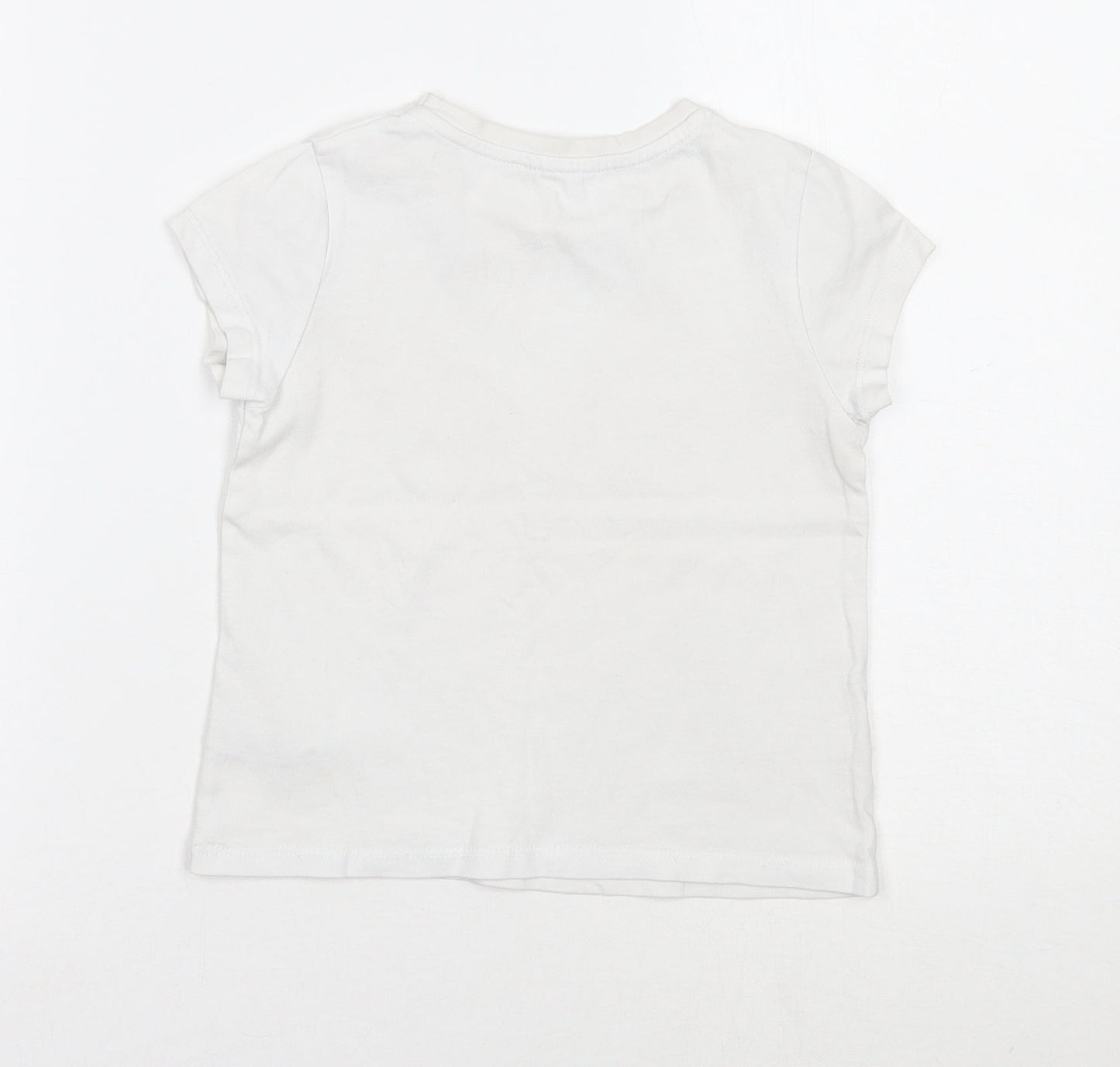 George Girls White   Basic T-Shirt Size 4-5 Years  - Limited Edition
