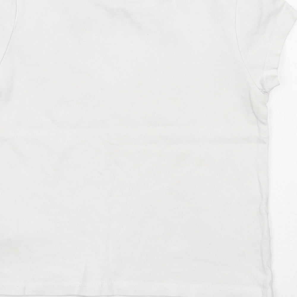 George Girls White   Basic T-Shirt Size 4-5 Years  - Limited Edition
