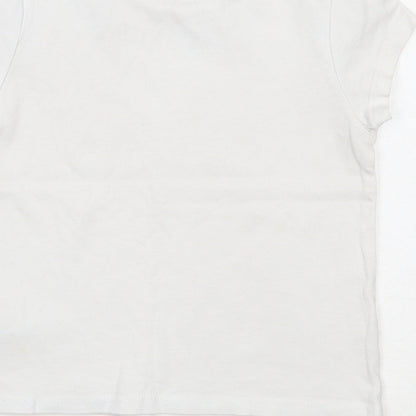 George Girls White   Basic T-Shirt Size 4-5 Years  - Limited Edition