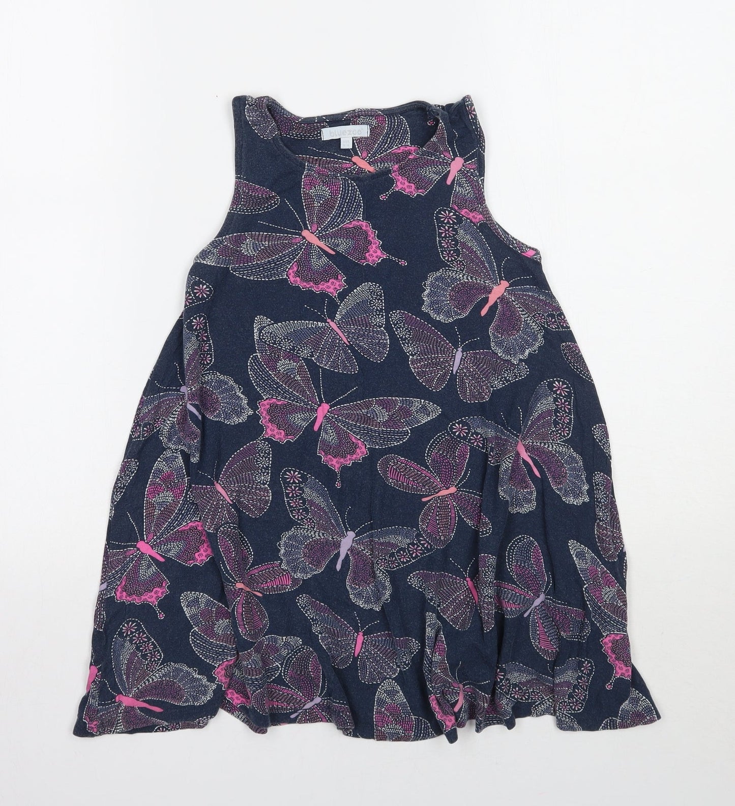 Bluezoo Girls Blue Animal Print  Camisole T-Shirt Size 5-6 Years
