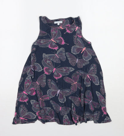 Bluezoo Girls Blue Animal Print  Camisole T-Shirt Size 5-6 Years