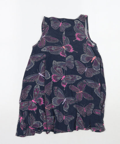 Bluezoo Girls Blue Animal Print  Camisole T-Shirt Size 5-6 Years