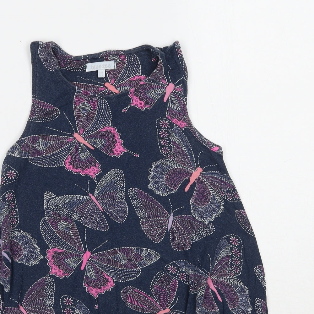 Bluezoo Girls Blue Animal Print  Camisole T-Shirt Size 5-6 Years