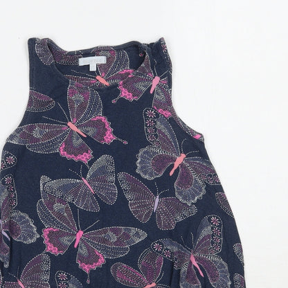 Bluezoo Girls Blue Animal Print  Camisole T-Shirt Size 5-6 Years