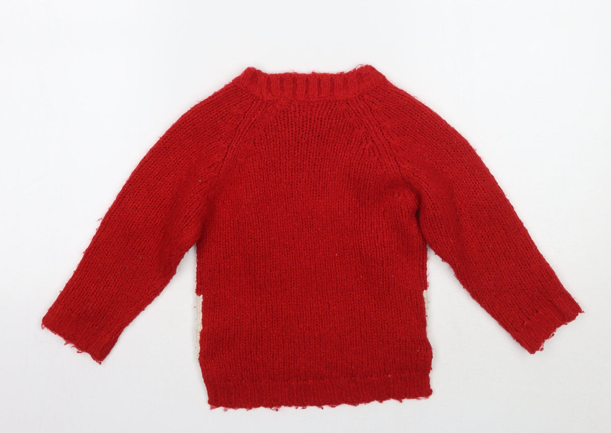 Back view of Next girls’ red polka dot jumper, size 3, years