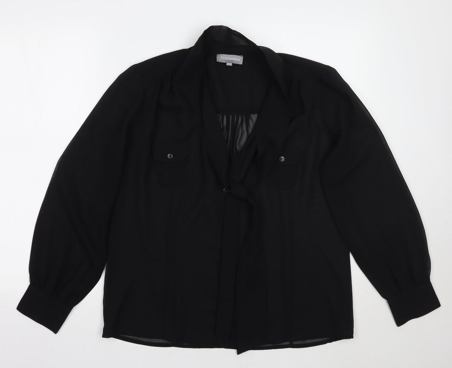 First avenue Womens Black   Basic Blouse Size 12