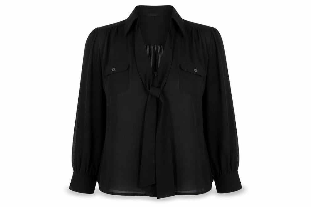 Womens UK Size 12 First avenue Black Basic Blouse