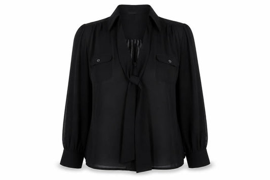 Womens UK Size 12 First avenue Black Basic Blouse