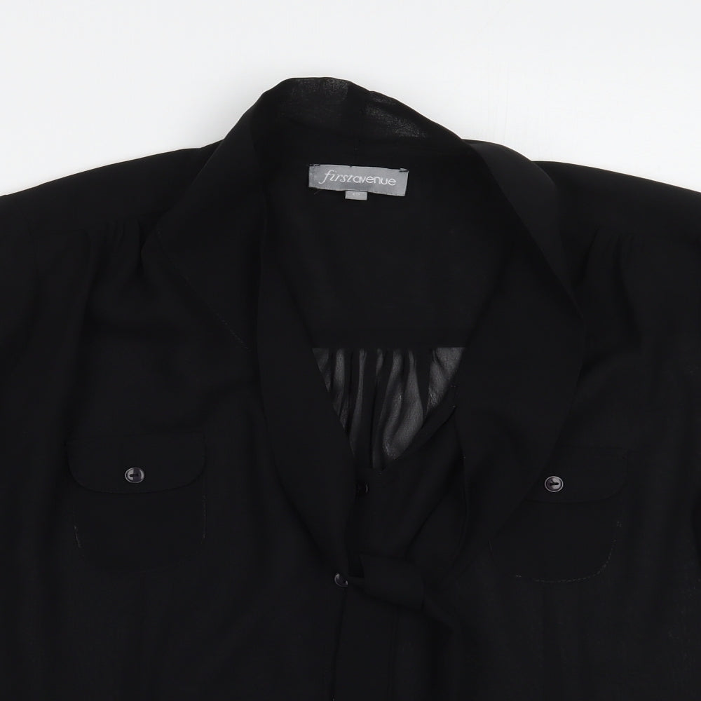 First avenue Womens Black   Basic Blouse Size 12