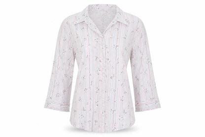 Womens UK Size M Monsoon White Basic Button-Up