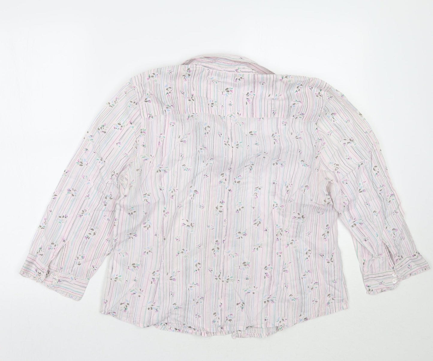 Womens UK Size M Monsoon White Basic Button-Up