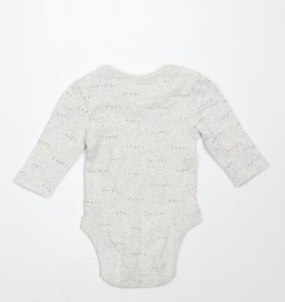 George Girls Grey   Babygrow One-Piece Size 0-3 Months