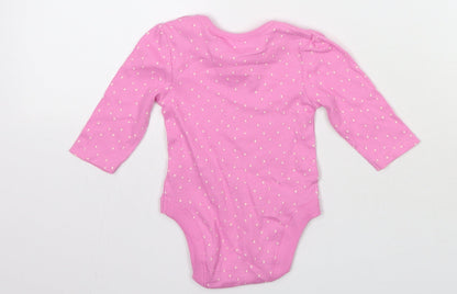 George Girls Pink Polka Dot  Babygrow One-Piece Size 0-3 Months