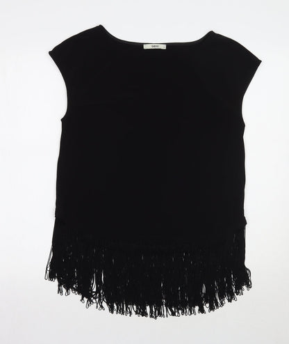 Womens UK Size M Oasis Black Basic T-Shirt