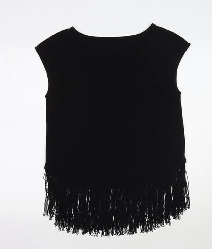 Womens UK Size M Oasis Black Basic T-Shirt