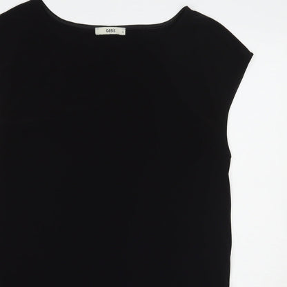 Womens UK Size M Oasis Black Basic T-Shirt