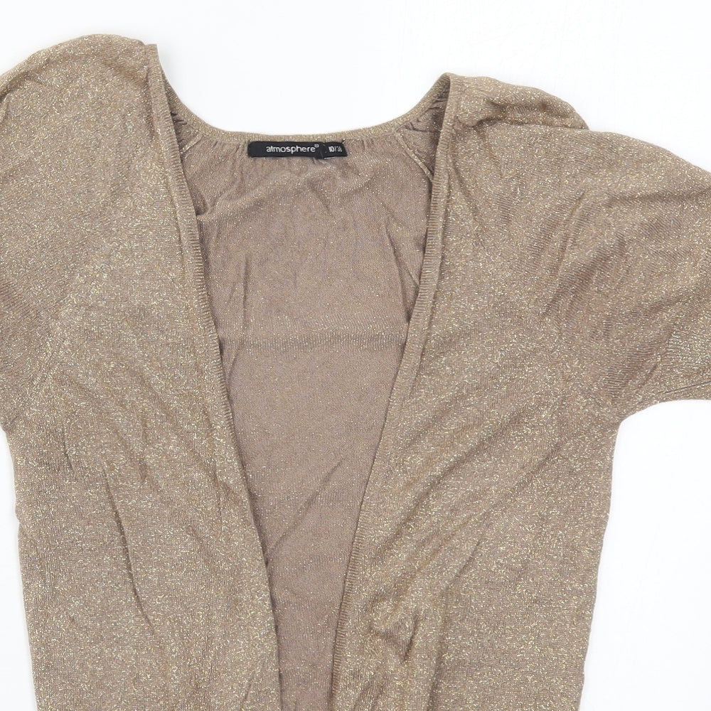 Womens UK Size 10 Atmosphere Brown Cardigan Jumper