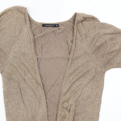 Womens UK Size 10 Atmosphere Brown Cardigan Jumper