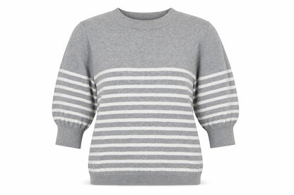 Atmosphere Womens Grey Striped Knit Pullover Jumper Size 8