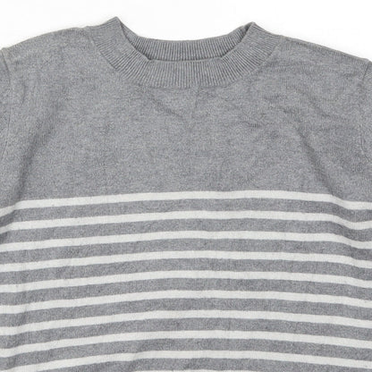 Atmosphere Womens Grey Striped Knit Pullover Jumper Size 8