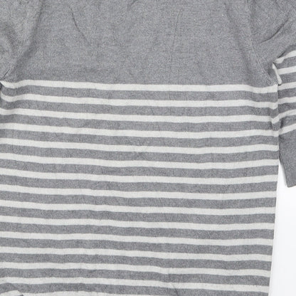 Atmosphere Womens Grey Striped Knit Pullover Jumper Size 8