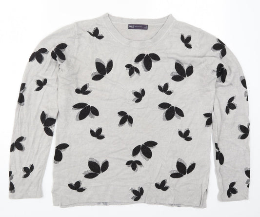 Womens UK Size 12 Marks and Spencer Grey Pullover Jumper