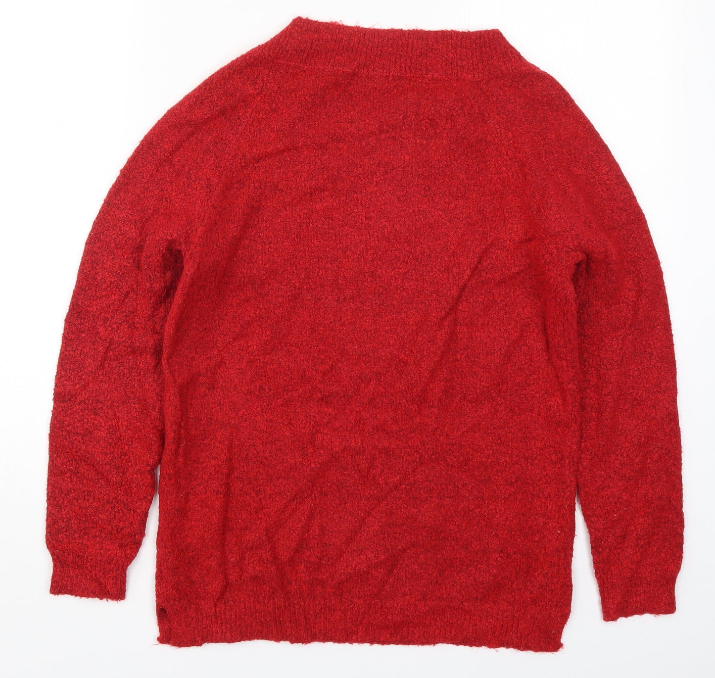 Womens UK Size 14 M&Co Red Pullover Jumper