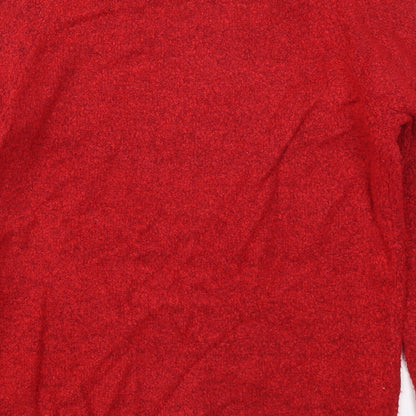Womens UK Size 14 M&Co Red Pullover Jumper