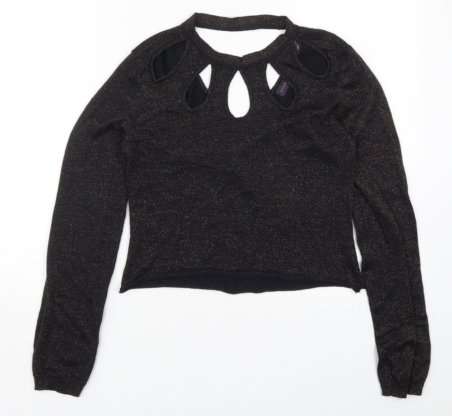 Womens UK Size 10 Amaryllis Black Pullover Jumper