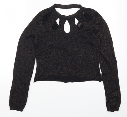 Womens UK Size 10 Amaryllis Black Pullover Jumper