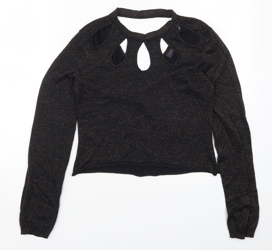 Womens UK Size 10 Amaryllis Black Pullover Jumper