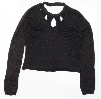 Womens UK Size 10 Amaryllis Black Pullover Jumper