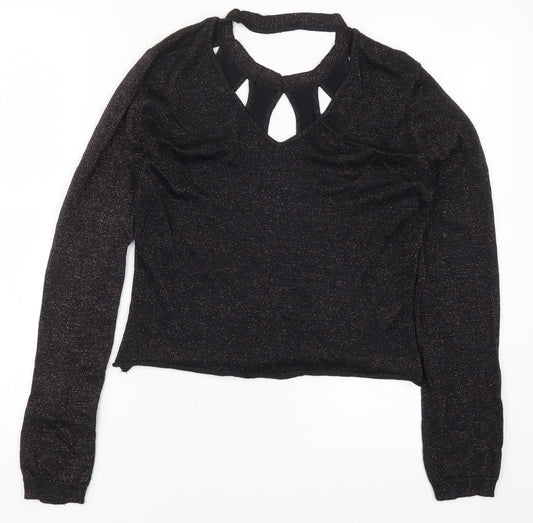 Womens UK Size 10 Amaryllis Black Pullover Jumper