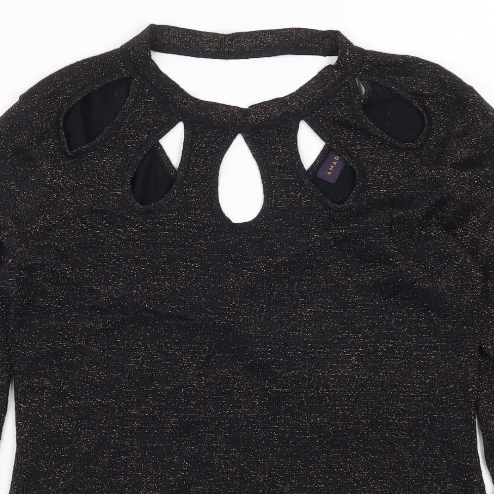 Womens UK Size 10 Amaryllis Black Pullover Jumper