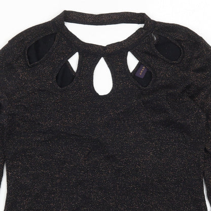Womens UK Size 10 Amaryllis Black Pullover Jumper
