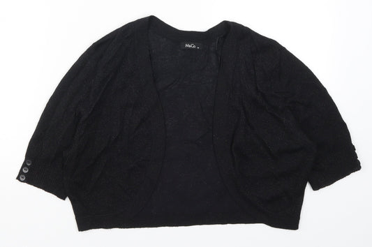 Womens UK Size M M&Co Black Cardigan Jumper