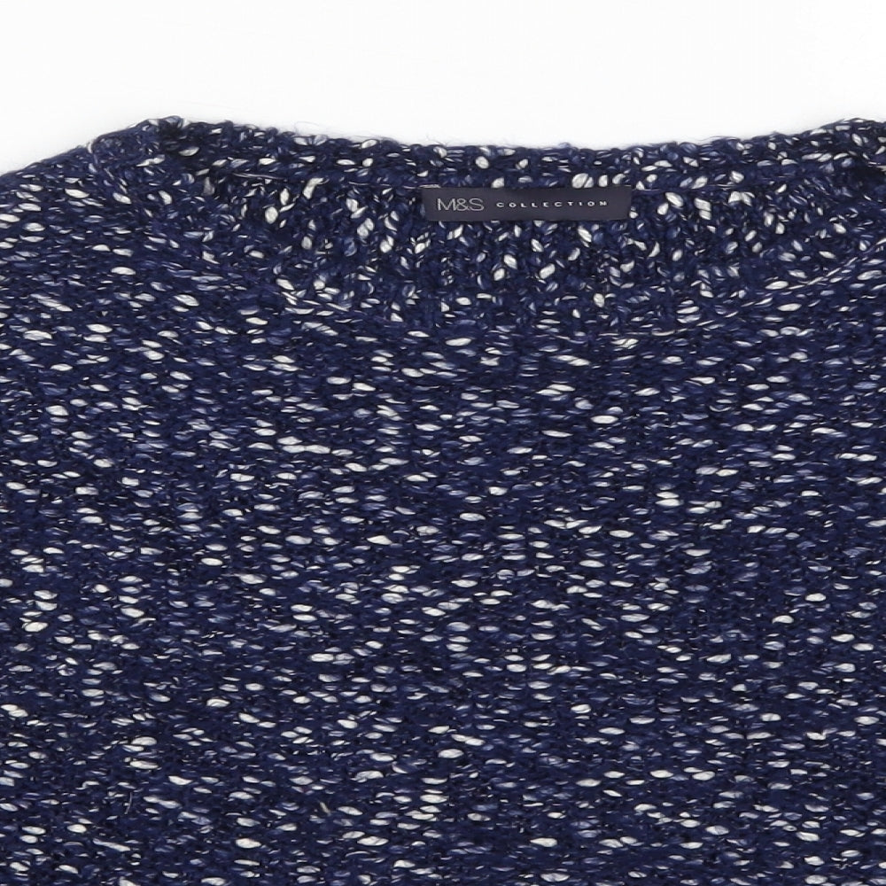 Womens UK Size M Marks and Spencer Blue Pullover Jumper