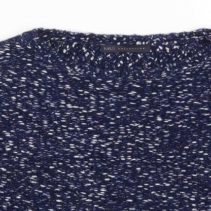 Womens UK Size M Marks and Spencer Blue Pullover Jumper