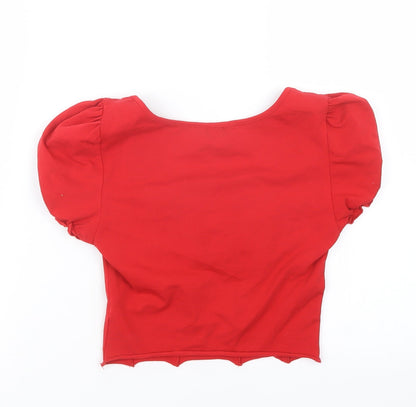 SheIn Womens Red   Cropped T-Shirt Size XS