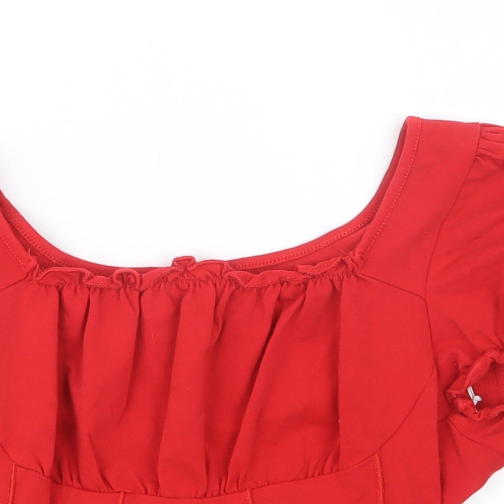 SheIn Womens Red   Cropped T-Shirt Size XS