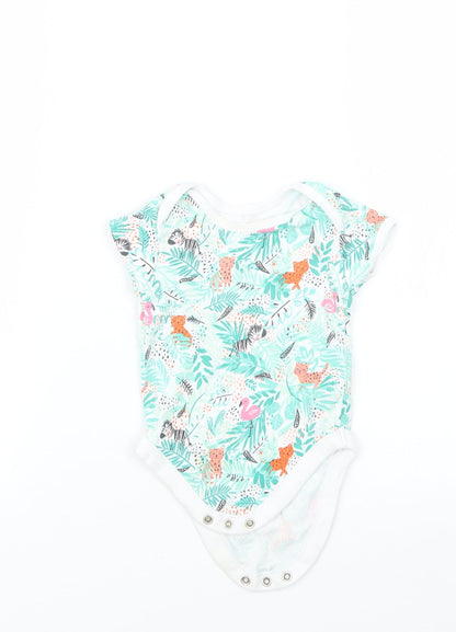 George Girls Green Geometric  Babygrow One-Piece Size 9-12 Months