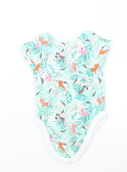 George Girls Green Geometric  Babygrow One-Piece Size 9-12 Months
