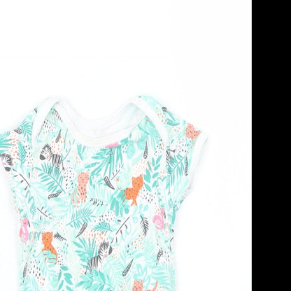 George Girls Green Geometric  Babygrow One-Piece Size 9-12 Months